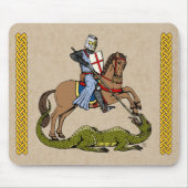13e eeuw Saint George en de Draak Muismat (Voorkant)