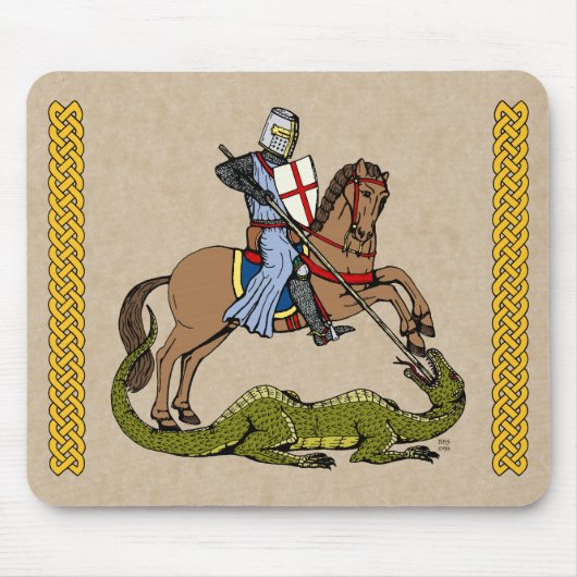 13e eeuw Saint George en de Draak Muismat (Voorkant)