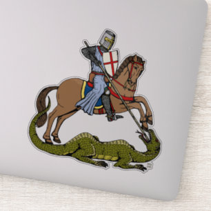 13e eeuw Saint George en de Draak Sticker