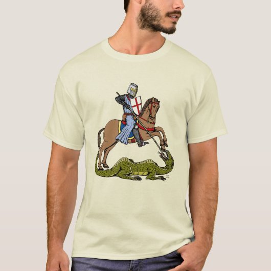 13e eeuw Saint George en de Draak T-shirt (Voorkant)