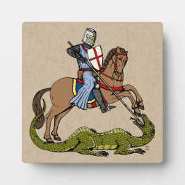 13e eeuw Saint George Fotoplaat