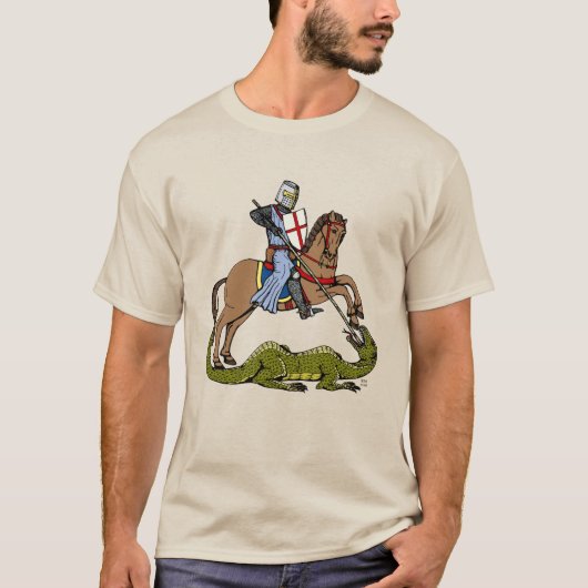 13e-eeuwse Sint-Joris en de Draak T-shirt (Voorkant)