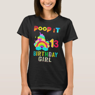 13e Fidget Pop It Verjaardag Meisje Feest Dertien T-shirt