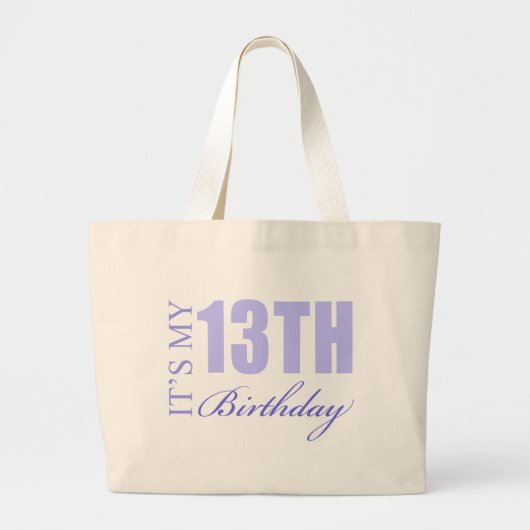 13e geboorte-cadeauidee grote tote bag (Voorkant)