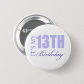13e geboorte-cadeauidee ronde button 5,7 cm (Voorkant /achterkant)