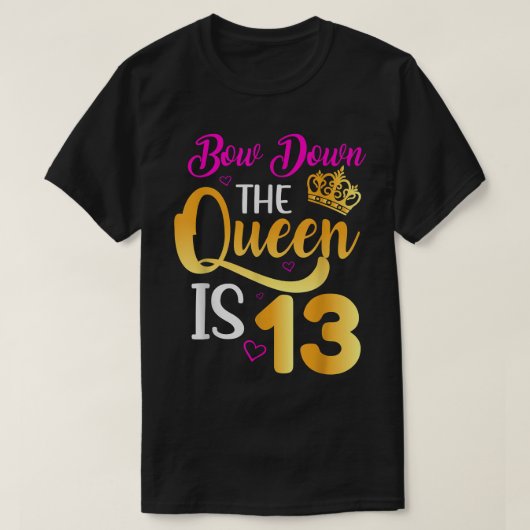 13e geboorte meisjes 13 jaar Officiële tiener Bir T-shirt (Design voorkant)