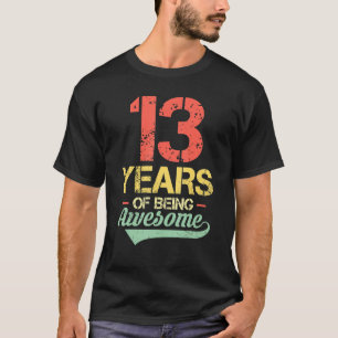 13e geboortedag 13 jaar oude Vintage 13 jaar bei T-shirt