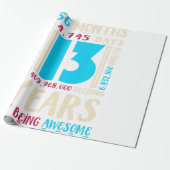 13e geboortedag Shirt voor kinderen 13 jaar oud Cadeaupapier (Uitgerold)