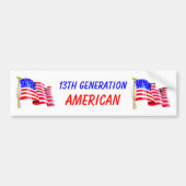 13e generatie Amerikaans Bumpersticker (Voorkant)