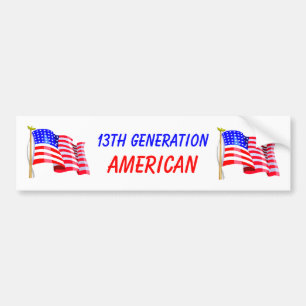 13e generatie Amerikaans Bumpersticker