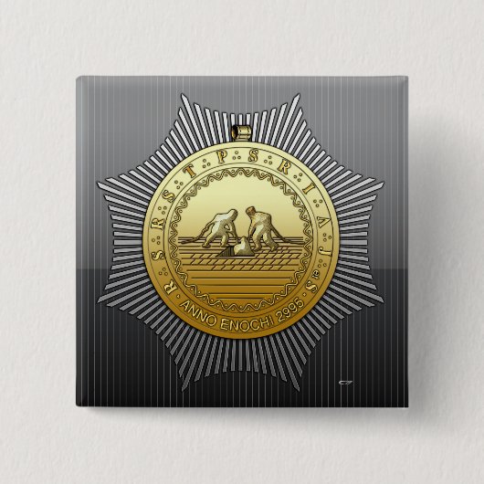 13e graad: Meester van de Negende Boog Vierkante Button 5,1 Cm (Voorkant)