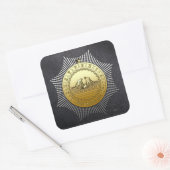 13e graad: Meester van de Negende Boog Vierkante Sticker (Envelop)