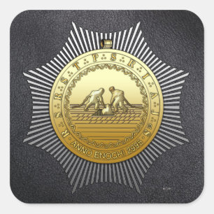 13e graad: Meester van de Negende Boog Vierkante Sticker