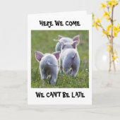 **13e halve dag** URRY UP WE KUNNEN NIET LAAT ZIJN Kaart (Gele Bloem)