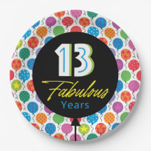 13e Happy Birthday heldere grafische ballon