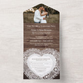 13e huwelijksdag zonder envelop foto all in one uitnodiging (Binnen)