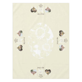 13e Jubileum 2 Foto's Lace-achtige linen Tafelkleed