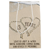 13e Jubileum  doorsnede Gemiddelde Gift Bag Medium Cadeauzakje (Voorkant)