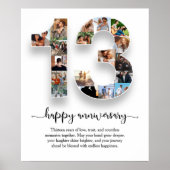 13e jubileum gepersonaliseerde poster (Voorkant)