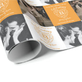 13e Jubileum voor bruiloft 2 foto's Cadeaupapier (Rol Hoek)