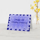 13e Jubileum voor bruiloft Kaart (Gele Bloem)