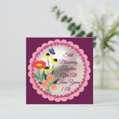 13e Jubileum Wildflower Love Kaart voor koppel (Staand voorkant)