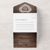 13e kant bruiloft jubileum geen envelop all in one uitnodiging (Buitenkant)