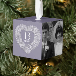 13e kant bruiloft jubileum hart nu dan foto decoratie
