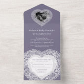 13e kanten bruiloft geen enveloppe all in one uitnodiging (Binnen)