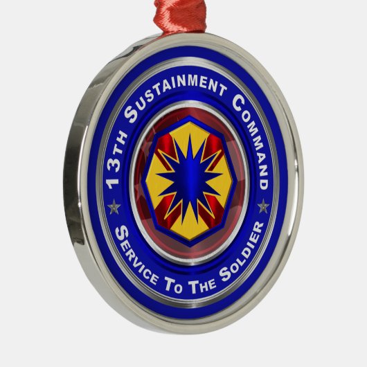 13e kerstversiering voor het duurzaamheidscommando metalen ornament (Rechts)