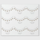 13e lace bruiloft bunting cadeaupapier (Vlak)