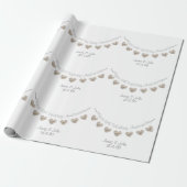 13e lace bruiloft bunting cadeaupapier (Uitgerold)