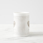 13e lace bruiloft met hartslag porselein kop (Voorkant)