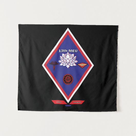 13e MEU Milsim-vlag Wandkleed (Voorkant (horizontaal))