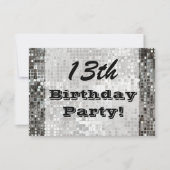 13e of een andere leeftijdscategorie-dag-uitnodige kaart (Voorkant)