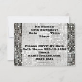 13e of een andere leeftijdscategorie-dag-uitnodige kaart (Achterkant)