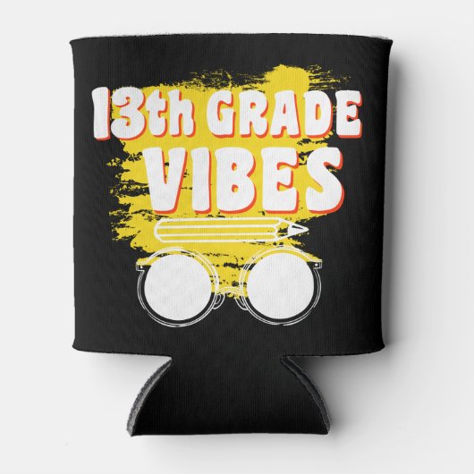 13e Shirt voor de vibes in de klas Blikjeskoeler (Voorkant)