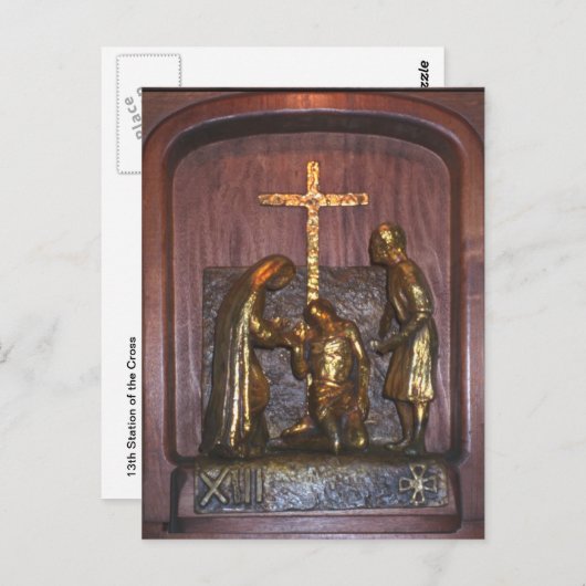 13e station van het kruispunt briefkaart (Voorkant / Achterkant)