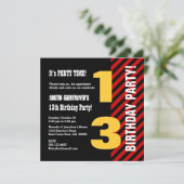 13e tiendaagse moderne zwarte STripes A05 Kaart (Staand voorkant)