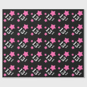 13e Tiener Verjaardag STERREN Custom Naam V22 ROZE Cadeaupapier (Vlak)