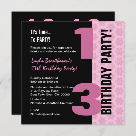 13e tienerdag Moderne Mint en zwarte G400 Kaart (Voorkant / Achterkant)