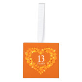 13e trouwdag hart twee foto citrine decoratie (Voorkant)