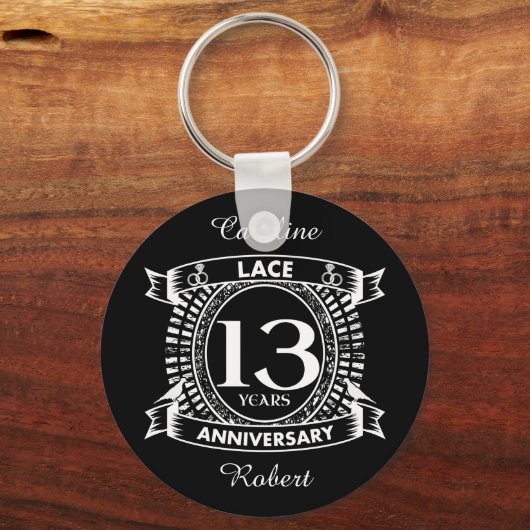 13e trouwdag sleutelhanger (Voorkant)