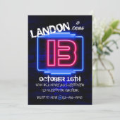 13E TWEEDE DAG, TEEN PARTIJ, NEON, GLOW PARTIJ KAART (Staand voorkant)