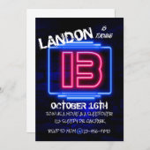 13E TWEEDE DAG, TEEN PARTIJ, NEON, GLOW PARTIJ KAART (Voorkant / Achterkant)