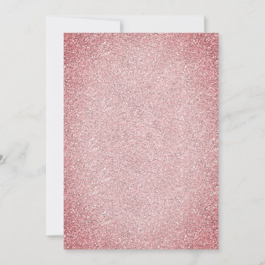 13e Uitnodigen roze neon zwart verjaardag Uitnodig Kaart (Achterkant)