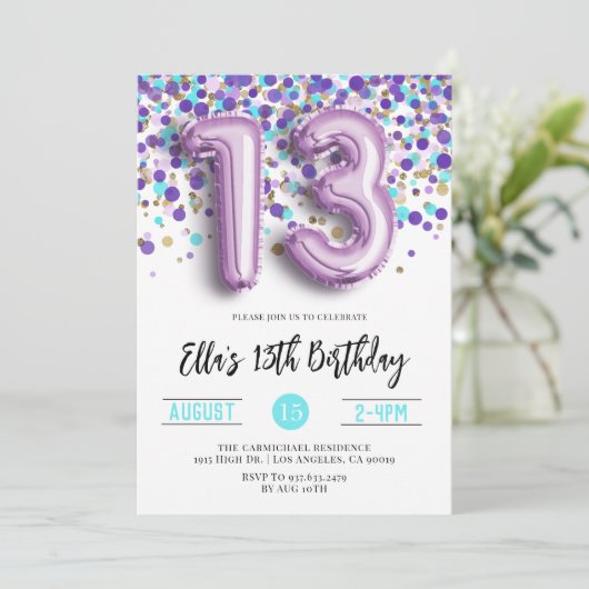 13e uitnodiging (Staand voorkant)