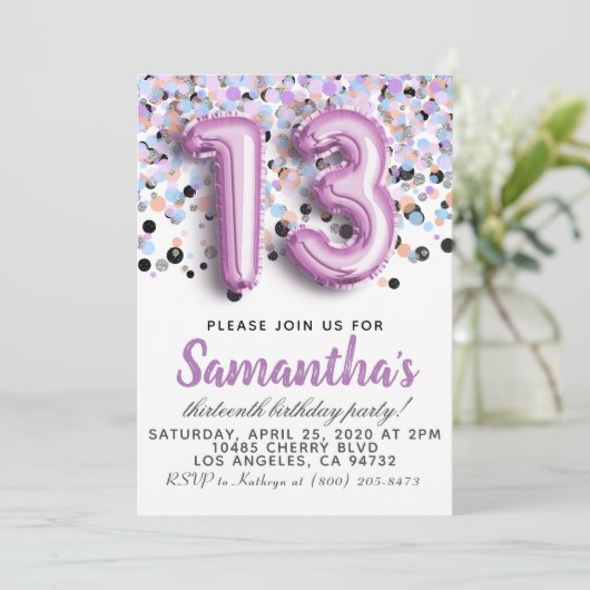 13e uitnodiging (Staand voorkant)