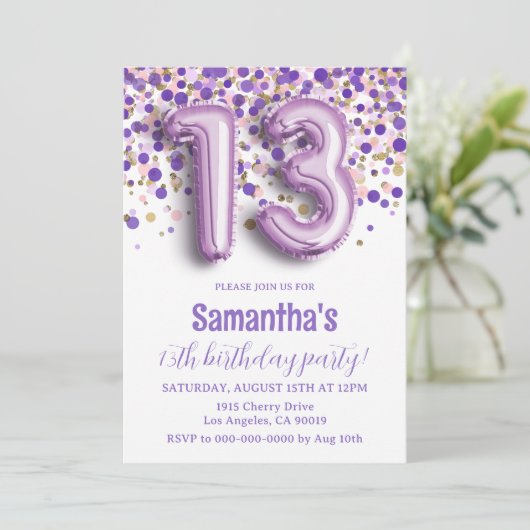 13e uitnodiging (Staand voorkant)