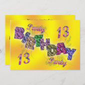 13e uitnodiging (Voorkant / Achterkant)